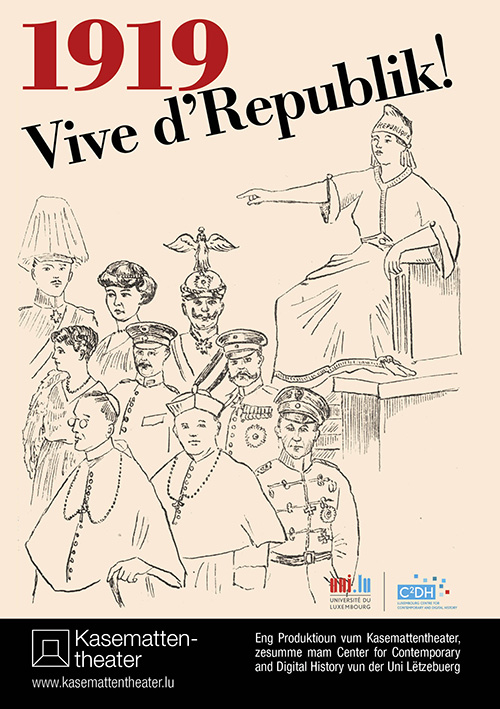 Flyer pour la lecture "1919 - Vive d'Republik!"
