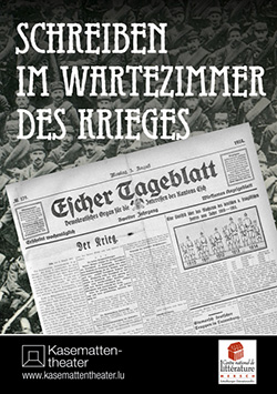 Plakat Gastlesung @ Kulturhuef Grevenmacher: Schreiben im Wartezimmer des Krieges