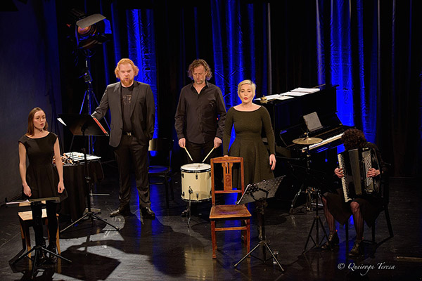 Foto vum Eugéinie Anselin, Jean Bermes, Georges Urwald, Elisabet Johannesdottir an Natasa Grujovis